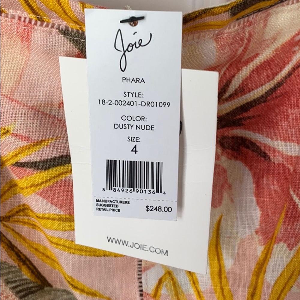 Joie Phara Fit & Flare Dress in Dusty Nude NWT - Picture 7 of 9